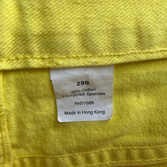 Women's Boot Cut Low Rise Jeans Bright Yellow - Picture 6 of 14